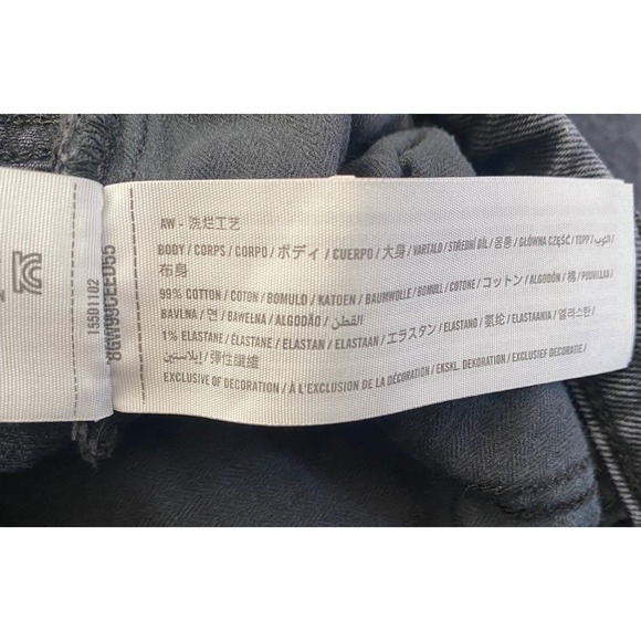 Abercrombie Fitch High Rise Flare Jeans Women's  32x34 Black Wash Denim - Picture 6 of 8